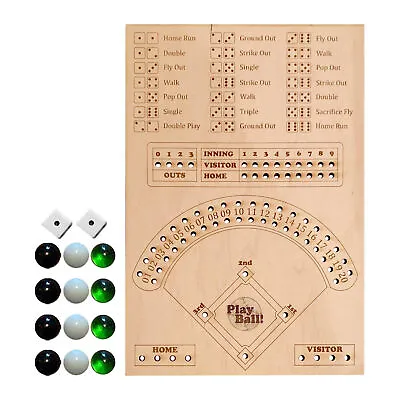 Baseball Dice Board Game Dice And Marbles BoardGame Baseball_Gameboard • $13.99