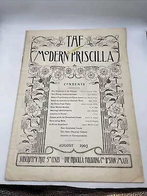 The Modern Priscilla August 1903 ~ Treasures Of The Vatican Boston Mass • $15.60