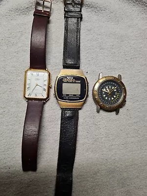 3 Quartz Watches 4 Repairs Or Parts Yema Ingersoll Sekonda • £0.99