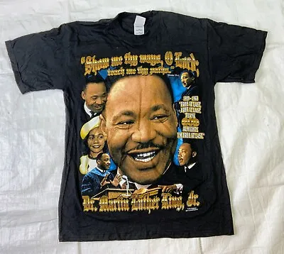 Vintage Martin Luther King T-shirt Let Freedom Ring Black Size Medium • $38.40