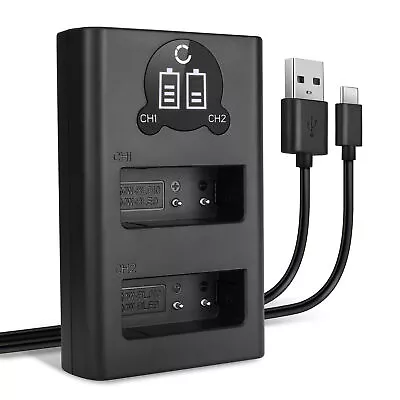 USB Dual Charger For Panasonic Lumix DMC-TZ100 Power Adapter Charging Cable • £16.90