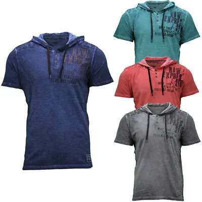 £8.99 • Buy Mens Hooded T Shirt Short Sleeve Hoodie Regular Fit GYM Tee Casual Sports Tops