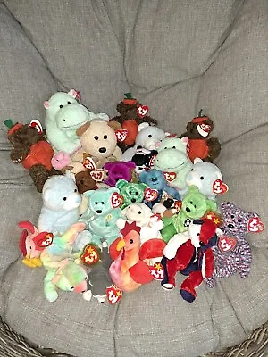 TY Beanie Baby 25 Pc Lot 14  10  8  McDonald's Mini's New And Used All With Tags • $51.19