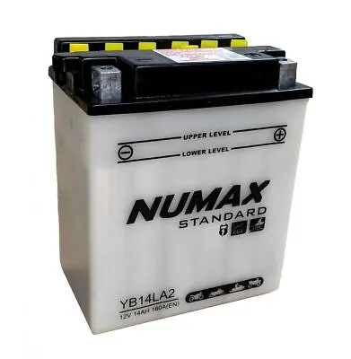 Numax YB14L-A2 YB14LA2 Motorcycle Battery Kawasaki GPZ 500 S 93-04 • £33.29