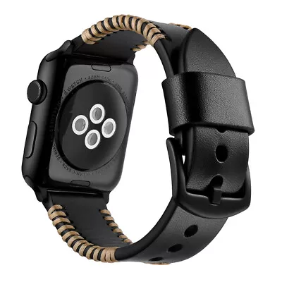 $20.95 • Buy Premium Leather Watch Band Strap For Apple Watch Ultra 8 7 6 5 4 44mm 45mm 49mm
