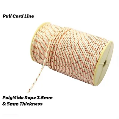 Pull Start Recoil Cord 2.5mm 35mm  - 4mm & 5mm Lawnmower Chainsaw  Strimmer • £1.99