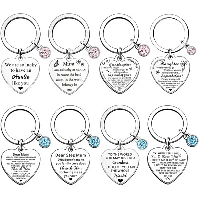 XMAS GIFT For Mum Daughter Auntie Family Heart Keyring Christmas Birthday Gifts • £3.99