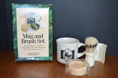 VTG SURREY Shaving Mug Soap & Brush Set NOS • $25