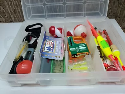 Fishing Accessories In Plano Outdoors Tackle/Utility Box Assorted Lot Vintage • $29.99