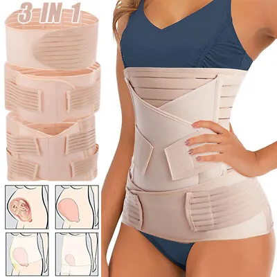 £7.99 • Buy Postpartum Recovery Belt 3-in-1 Girdle Post Belly Belt Maternity Band Wrap