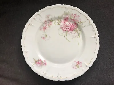 Gorgeous HABSBURG CHINA AUSTRIA Floral Pink Flowers Porcelain Plate GOLD TRIM • $19.99