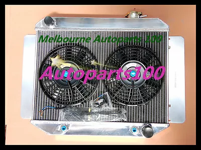 3 Row Aluminum Radiator&Fans Holden HD HG HQ HJ HK HT LH LX 161 186 202 AT MT • $195