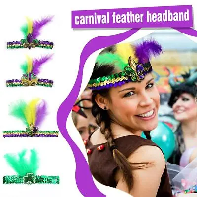 Wild Man Headgear Feather Hair Band Flapper Headband Party Decoration Deco • $2.30