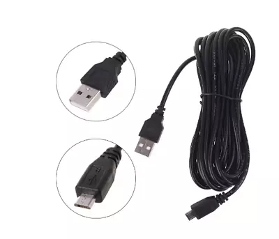 USB 5v Power Supply Cable For Dash Cam  -  3.5 Metre Long  -  Micro Usb  • £2.79