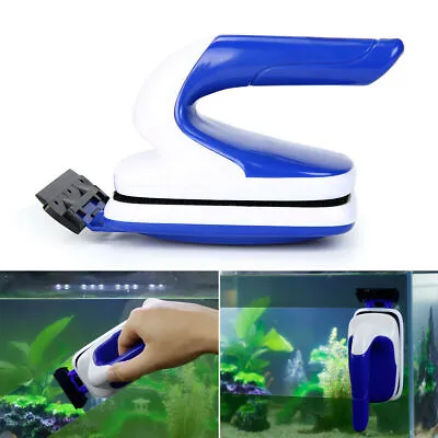 Aquarium Magnetic Floating Cleaner Brush Fish Tank Glass Algae Cleaning Scraper • $9.34