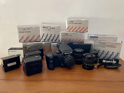 Mamiya 645 Pro Medium Format Kit (4 Lenses) • $2250
