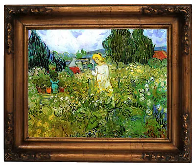 Van Gogh Marguerite Gachet In The Garden Wood Framed Canvas Print Repro 11x14 • $87.86