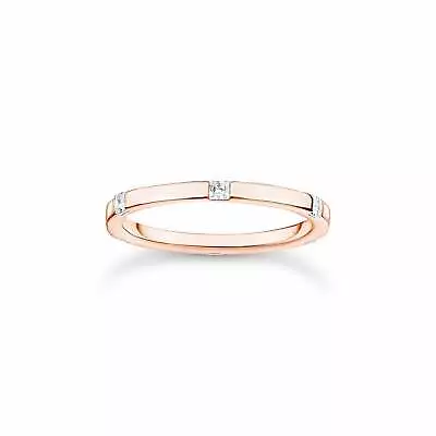 Genuine THOMAS SABO Ring With White Stones Rose Gold • $69.50