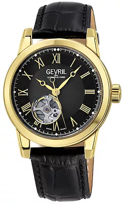 Gevril Mens 2588 Madison Swiss Automatic Open Heart Window Limited Edition Watch • $895