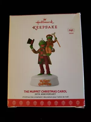 Hallmark 2017 The Muppets A Christmas Carol 25th Kermit MAGIC Ornament W/Sound • $83.99