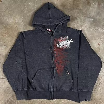 Vintage Tony Hawk Full Zip Hoodie Y2K Gray Red Size Large • $24.99