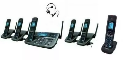 Uniden XDECT R055+5 2Line Digital Cordless Phone 6 Handsets Answer Machine • $1499.95