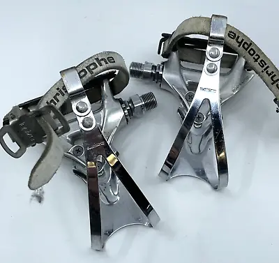 Vintage SHIMANO PD-7400 Dura-Ace Road Track Pedals With Clips Christophe Straps • $149.99
