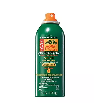 Avon Skin So Soft Bug Guard Plus IR3535 Expedition SPF 28 Aerosol Spray 06/2025 • $18.97