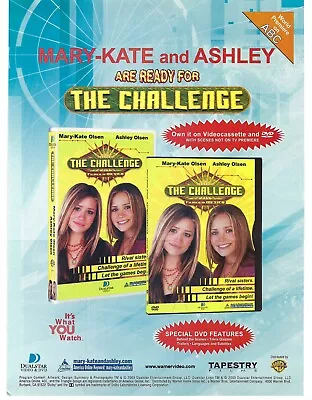 2004 Mary-Kate And Ashley The Challenge DVD Vintage Magazine Print Ad/Poster • $13.90