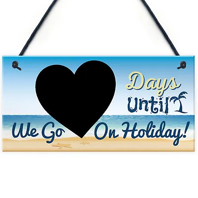 Chalkboard Countdown Days Until Holiday Plaque Sign Family Door Sign Summer Gift • £3.99