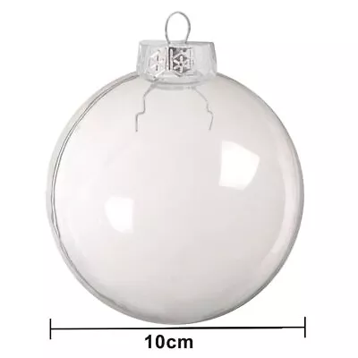 1~25x Christmas Ball Plastic Baubles Clear Fillable Xmas Tree Decor Ornament YA • $19.12