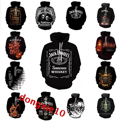 Unisex Mens Womens JackDaniel Whisky Hoodies Sweatshirt Pullover Jumper Top Gift • £11.99