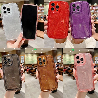 $10.66 • Buy Phone Cover For OppoA55 A77 A95 A96 A17 Airbag Luxury+Glitter Silicone Back Case
