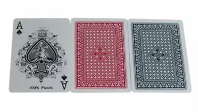 2 Packs Of 100% Plastic ROYAL PLAYING CARDS POKER PARTY BRIDGE GAME TOY • £4.49