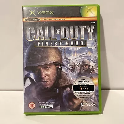 CALL OF DUTY Finest Hour - Microsoft Xbox Original 2004 Complete With Manual • £4.49