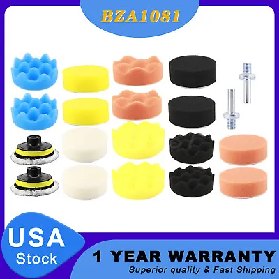 3  Inch 22pcs Car Buffing Pads Polishing For Drill Sponge Waxing Foam Polisher • $11.59