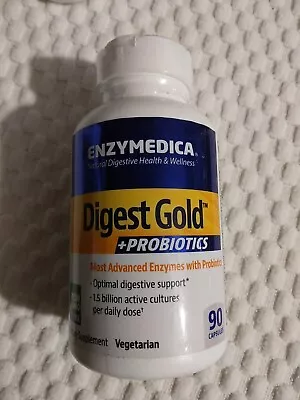 Enzymedica Digest Gold +PROBIOTICS Dietary Supplement - 90 Cap Exp 06/2024+ • $21.99