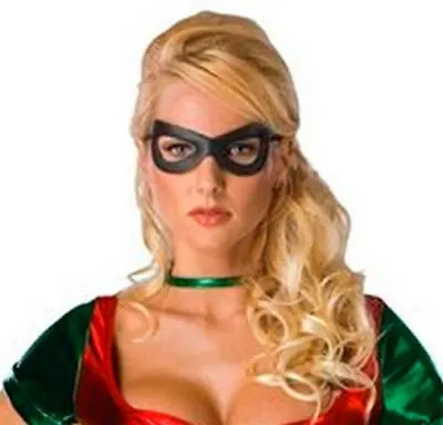 Mens Womens Black Superhero Face Eye Mask Unisex Halloween Fancy Dress Accessory • £2.99