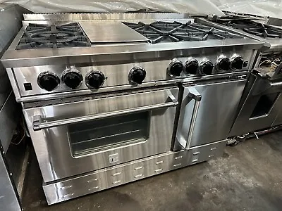 BlueStar 48” Gas Range 6 Burners And Griddle Stainless Steel Double Door Range • $7500