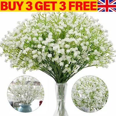 Artificial Gypsophila Flowers Fake Baby's Breath Silk Bouquet Wedding Home Decor • £3.69