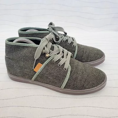 Vans Womens Camryn Army Green Size 7 Textile Mid-top Chukka Lace Up Skate Shoes • $29
