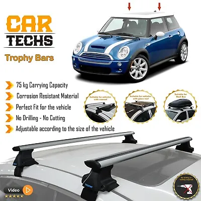 Fits Mini Cooper 2010-2024 4 Door Smooth Top Roof Rack Cross Bar Carrier Rail • $229