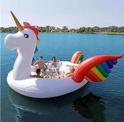Giant 16ft 6 Person Unicorn Pool Float *Fast Shipping USA Small Business* • $350