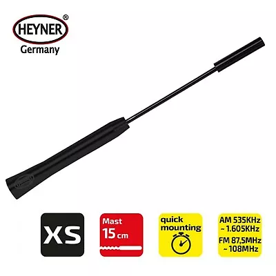 Fits MG ZR Car Radio Aerial Am/Fm Bee Sting Roof Mast XS 15cm Black • £9.98