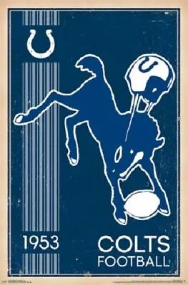 $8.95 • Buy Indianapolis Colts Retro Logo  NFL Poster 22.5 X 34  NEW