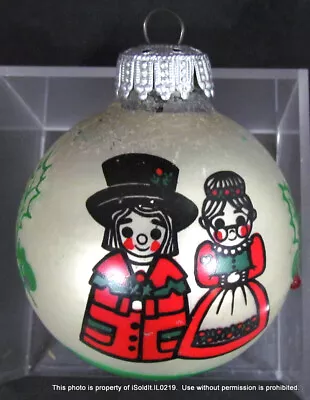 Aunt Holly & Uncle Mistletoe Ball Christmas Ornament Marshall Fields 3.5  • $25