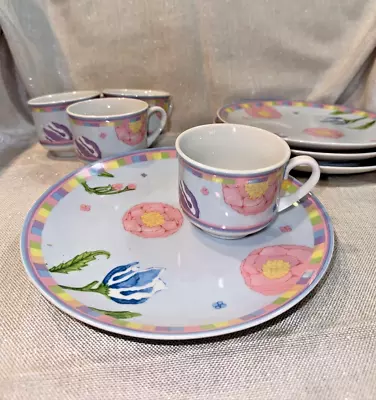 Horchow Snack Sets (plate/cup) Made In Japan MCM Set Of 4 • $45