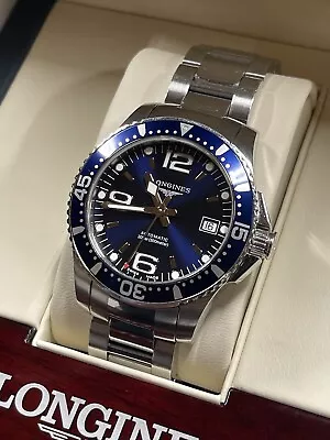 Longines HydroConquest 39mm Automatic Watch Blue Dial Excellent Condition! • $520