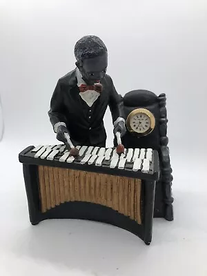 Enesco Parastone All That Jazz Xylophone Player With Clock 1990’s VINTAGE • £34.99