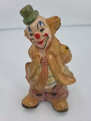 Vintage Ceramic Hand Painted Hobo Clown Piggy Bank • $13.69